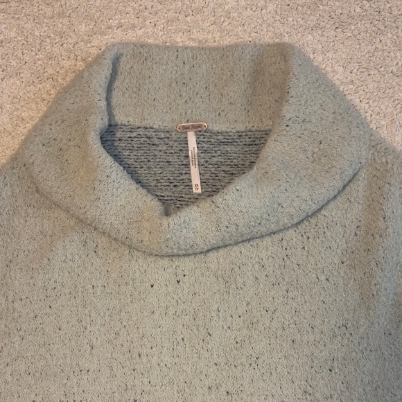 NWT Free People San Vincente Pullover Sweater in Silver Sapphire - Picture 6 of 6